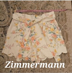 Zimmermann Floral High  Shorts Size 3